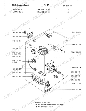 Взрыв-схема стиральной машины Aeg LAVDELUX - Схема узла Section5